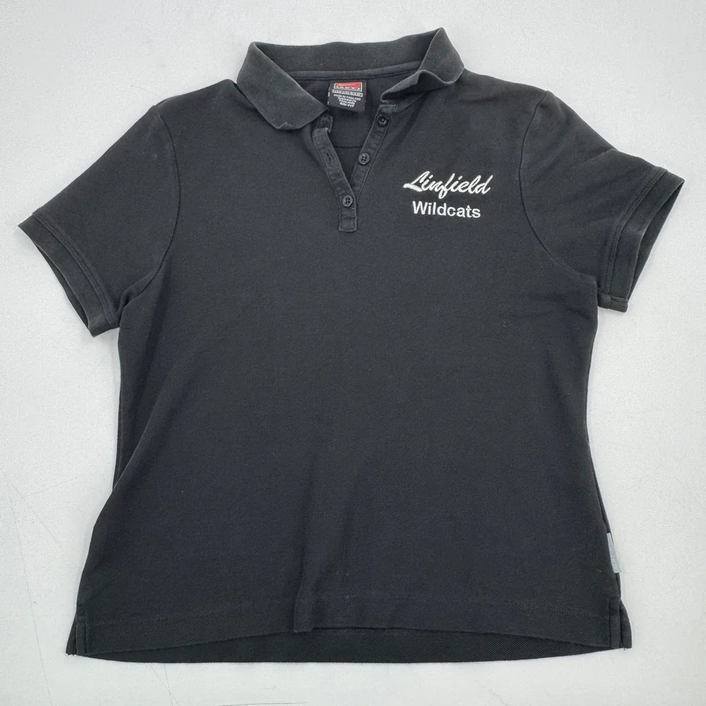 Nike Linfield Wildcats Womens Black Dri‎ Fit Polo Shirt XS 0-2